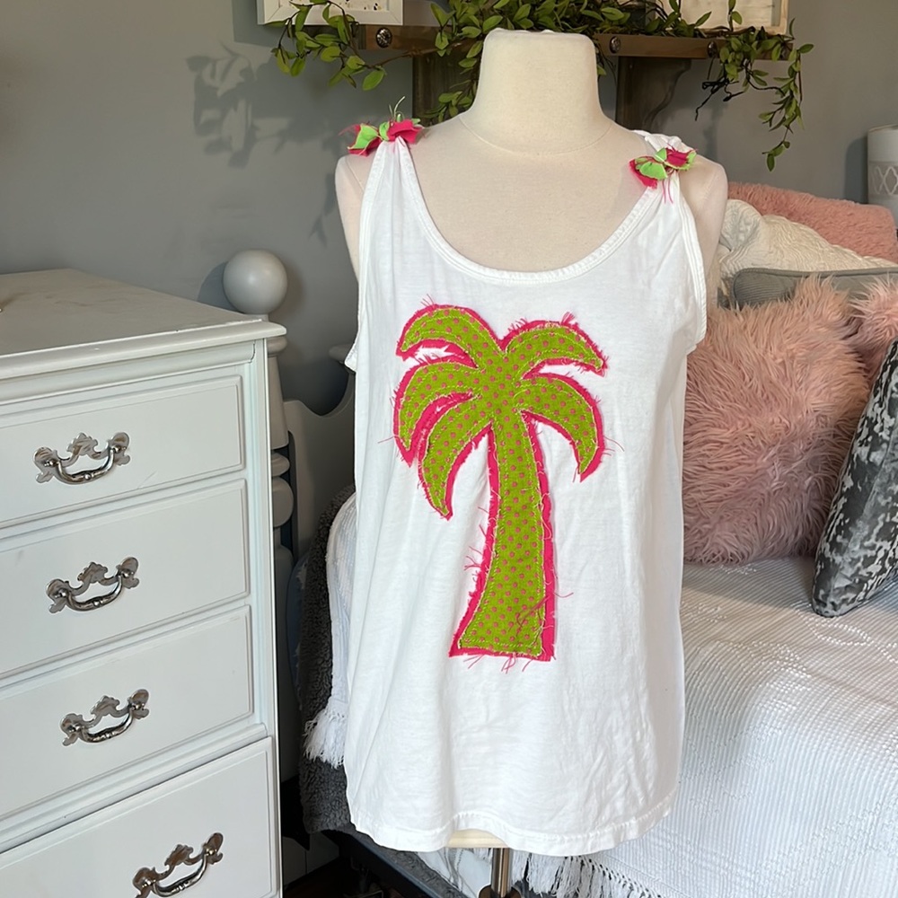Comfort Colors Tank Boutique Top Beach White Shirt Cotton Tropical Preppy